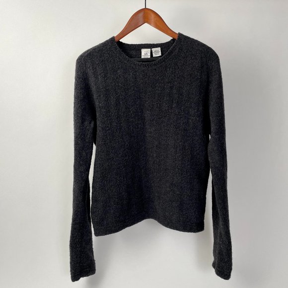 A/X Armani Exchange Ultra Soft Merino Wool Crew Neck Sweater, Dark Grey,  Size L - Picture 1 of 6